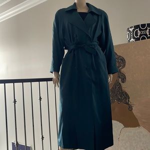 Green trench coat